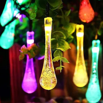 

Solar-PoweredLEDBubble Transparent Water Drop Solar Light Holiday Wedding Outdoor Christmas Ornamental Festoon LampledString