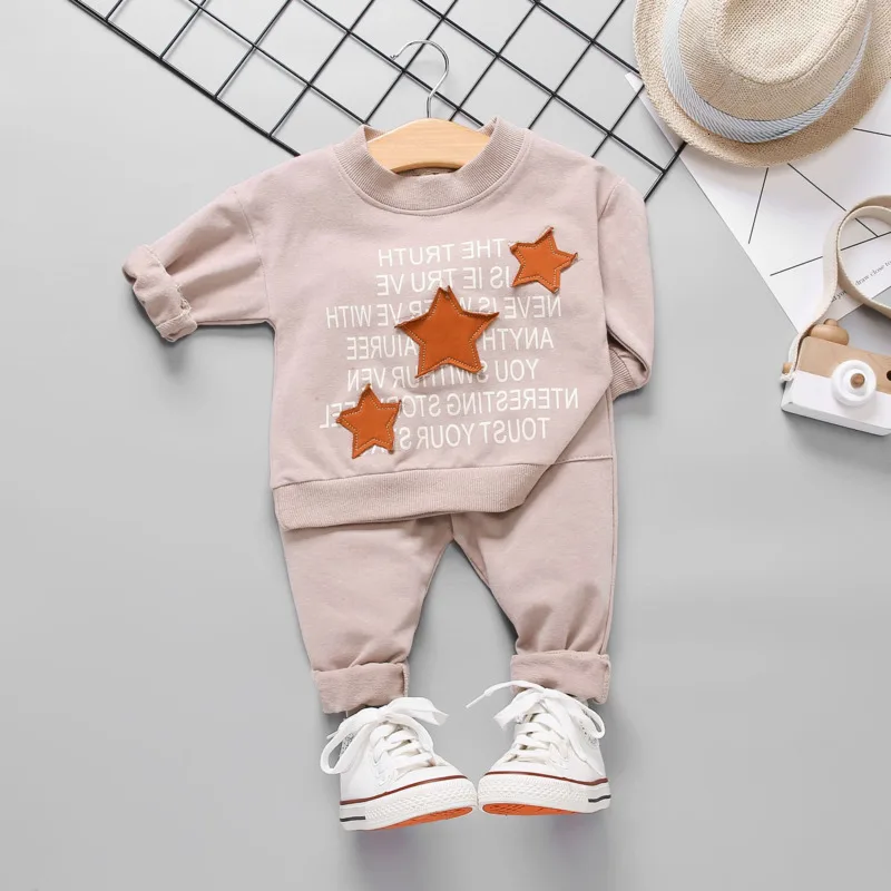 

Fashion Baby Dress 0-4 Year Five-pointed Star Pattern Matching Outfits Set Autumn Clothing Children's Garment