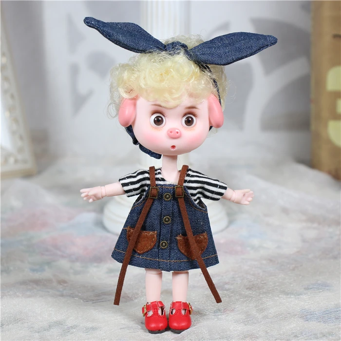 Dream Fairy 1/12 BJD кукла DODO Pigies игрушка кукла с волосами одежда обувь 14 см мини кукла шарнир тела ob11 милый детский подарок - Цвет: b