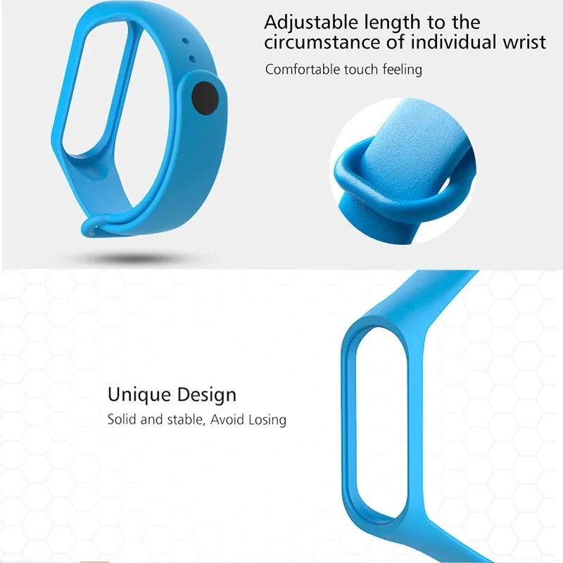 Для Xiaomi MI Band 4 Ремешок Браслет Miband замена силиконовый ремешок на запястье +