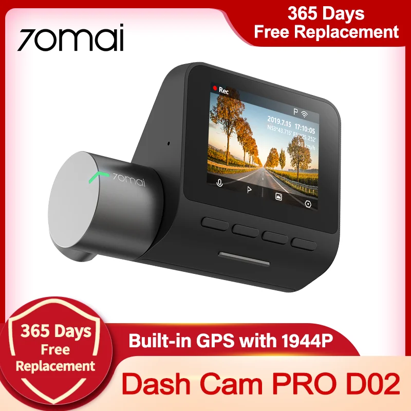 Глобальная версия 70mai Dash Cam Pro плюс Wi Fi Встроенный GPS 1944p Циклическая Регистраторы