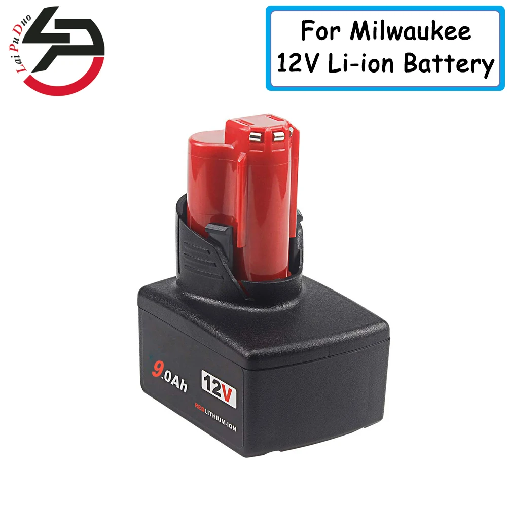 12v 9000mah M12 Lithium Replacement Battery For Milwaukee Battery Power Tool Xc 48 11 2411 48 11 2420 Rechargeable Batteries Aliexpress