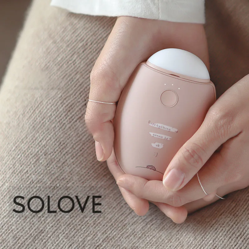 Youpin SOLOVE N2-S 3 в 1 зимний нагреватель USB Перезаряжаемый грелка для рук 2960 мАч Внешний аккумулятор для кемпинга фонарик