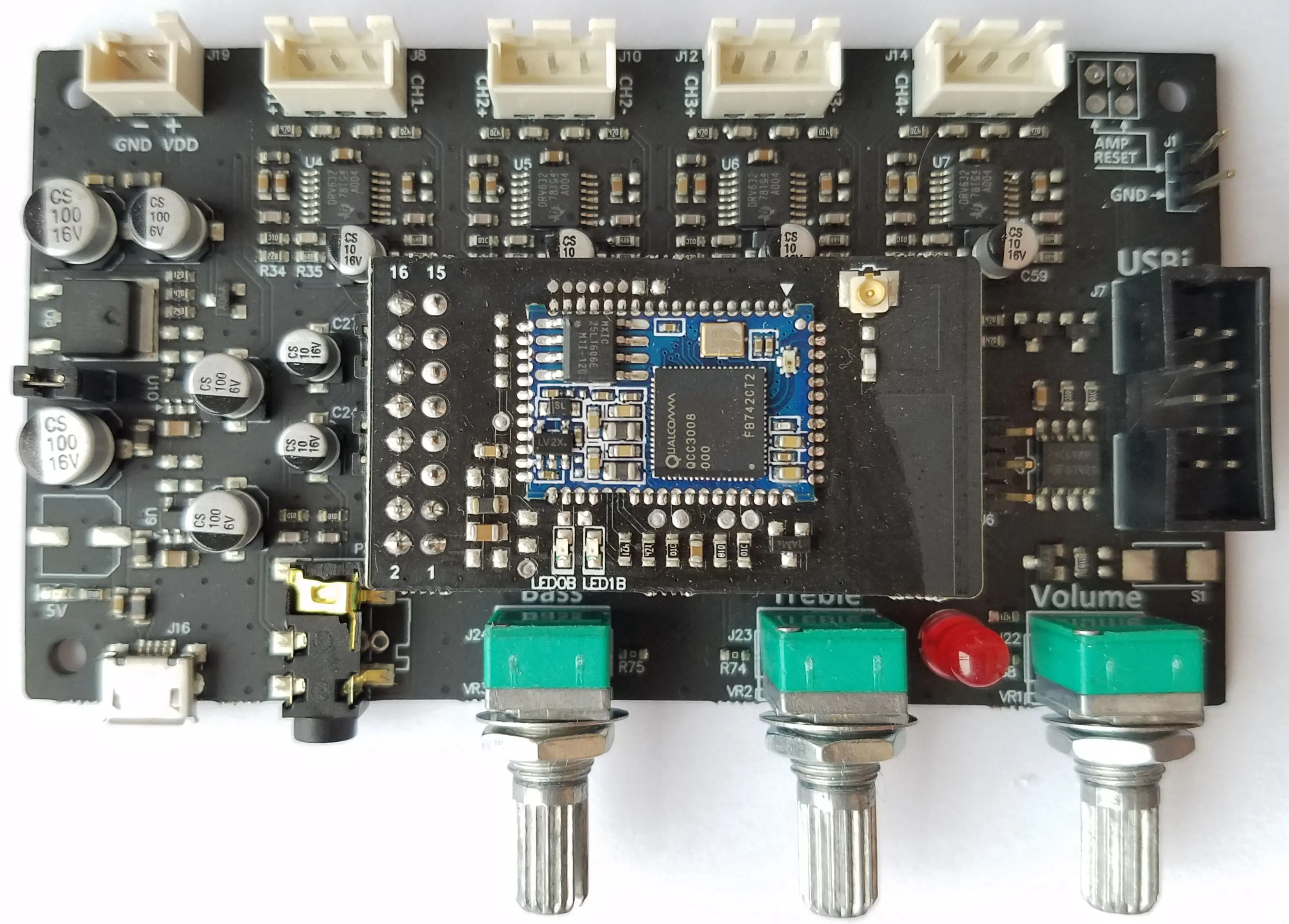 ADAU1701 Sigma DSP Audio Processing Board / Front Board / USBi Board-4 Channels Input 4 Channels