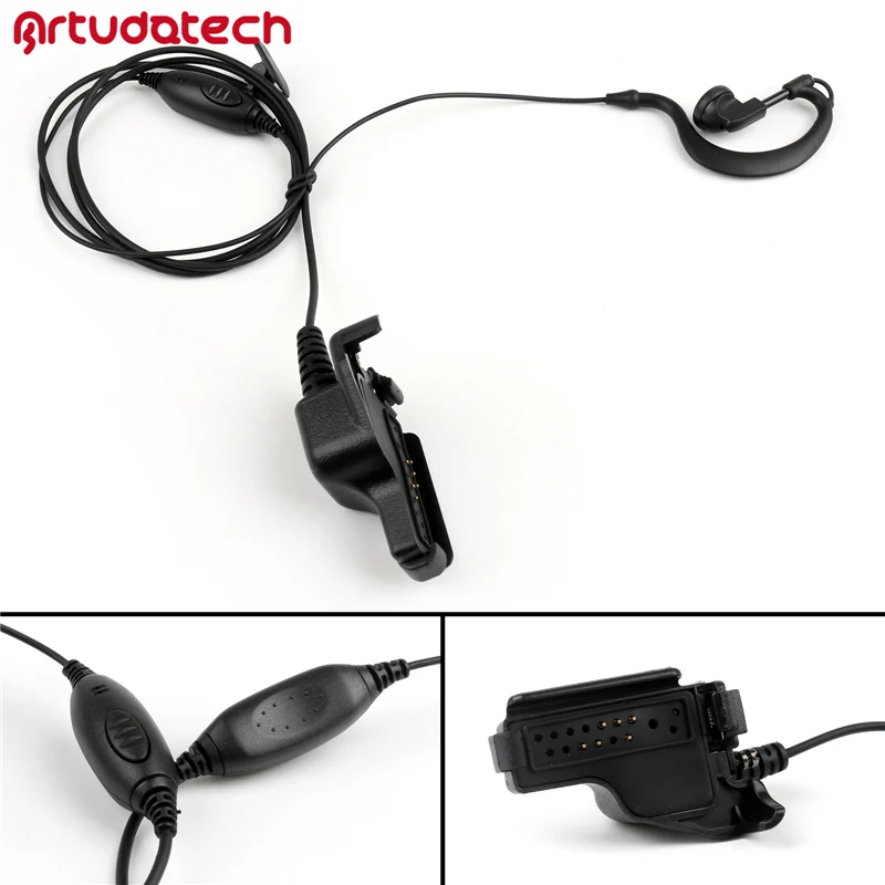 Artudatech G-Shape Ear Hook Auricolare Ptt Mic Per Motorola Xts2500 Xts5000 Mtx838 Gp1200 Xts 2500 5000 Accessori