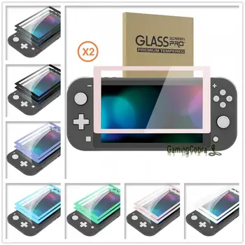 

2 Pack Colourful Border Transparent HD Clear Saver Film Tempered Glass Anti-Scratch Screen Protector for NS Switch Lite