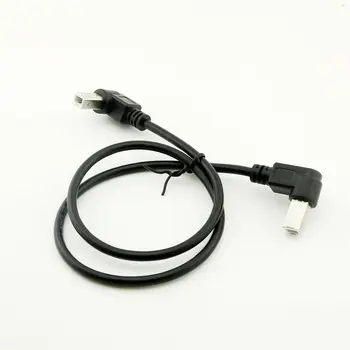 

1pcs USB 2.0 B Male 90°Right Angle To USB B Male Right Angled Printer Scanner Cable 50cm