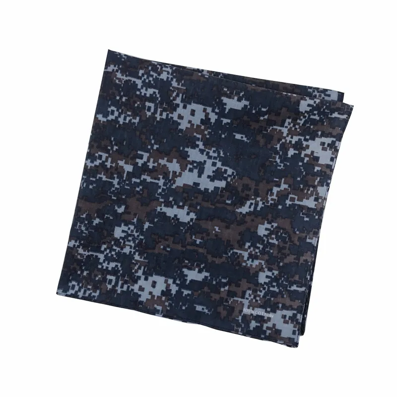 55cm Camouflage Print Cotton Bandanas Military Tactical Headwrap Outdoor Jungle Wristband Sports Cycling Square Scarf Headwear mens red scarf