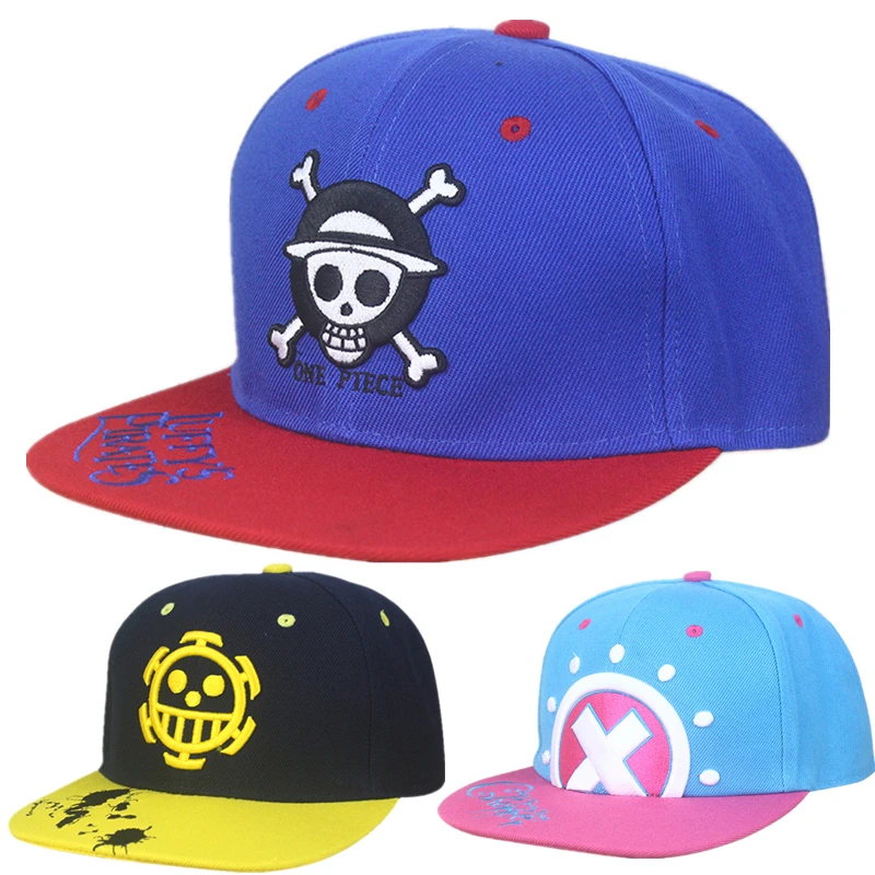 

Anime Cartoon One Piece Luffy Skull Naruo Cap Baseball Hat Comfortable Adjustable Women's Universal caps for man Women Girls