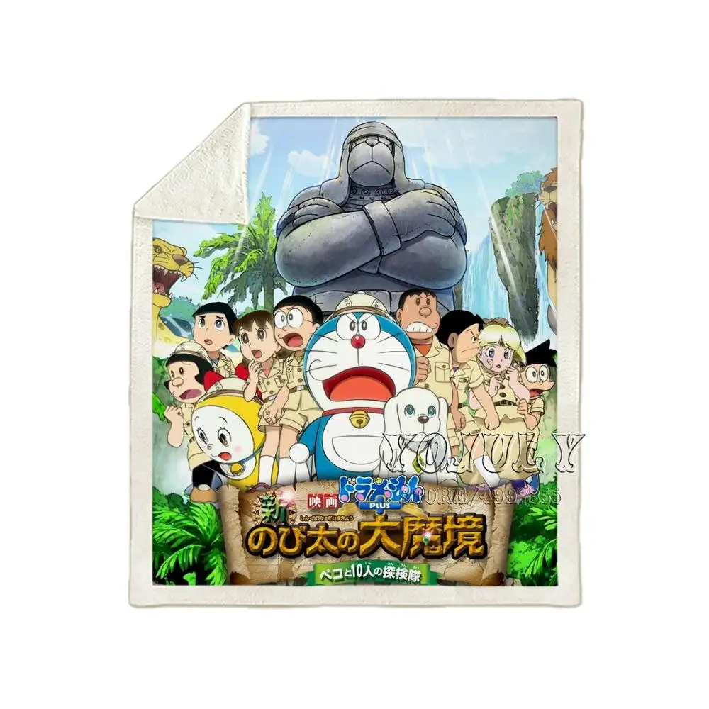 YOJULY bule Doraemon, Аниме Стиль, для детей и взрослых, 3D принт, одеяло, диване, пододеяльник, теплое постельное белье, модное офисное одеяло для короткого сна K05 - Цвет: 22