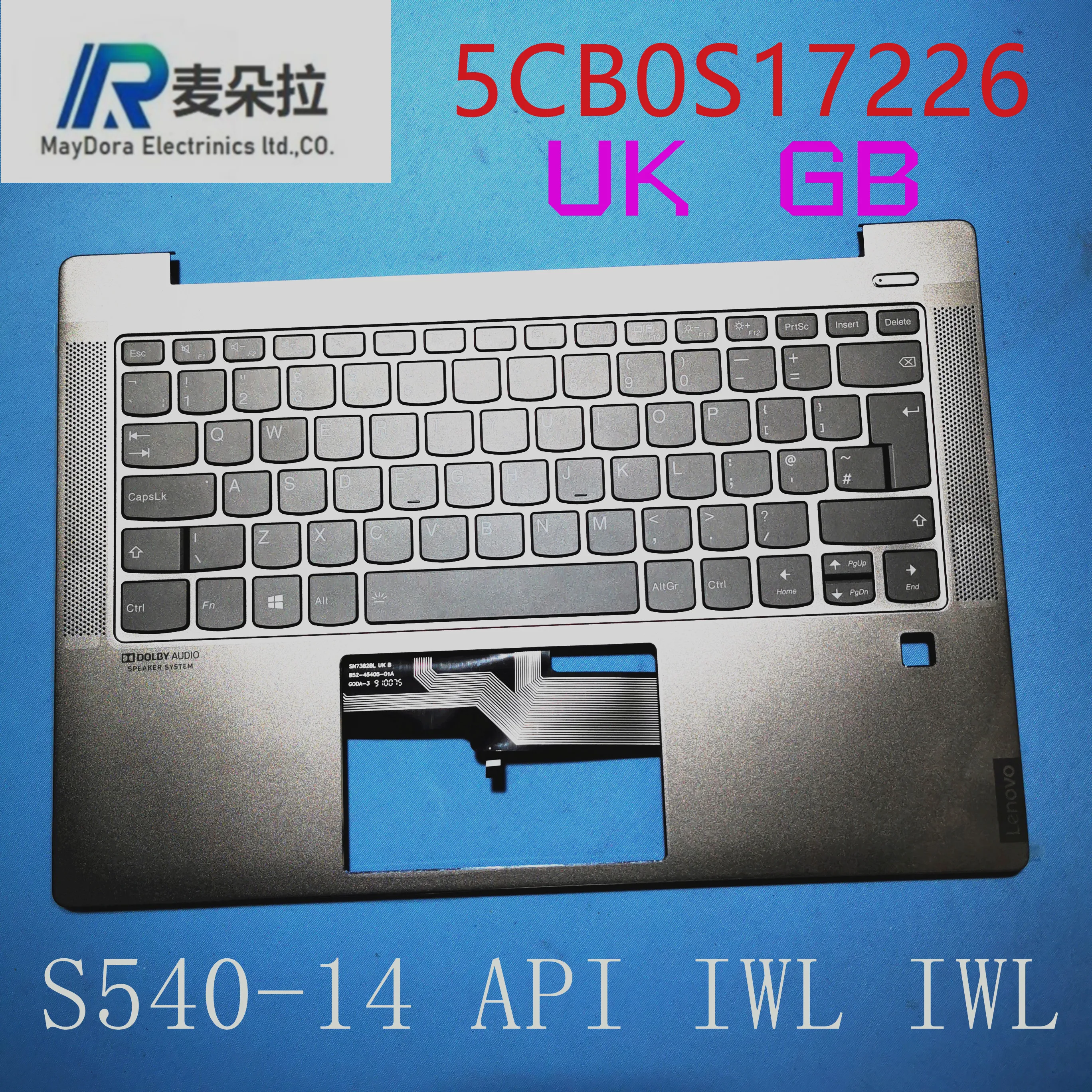 UK GB Backlight keyboard palmrest for lenovo ideapad S540-14 API IML IWL AIR14-2019 GREY 5CB0S17226 | Компьютеры и офис