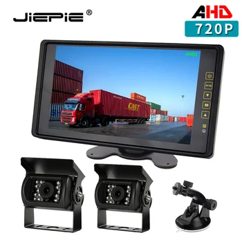 

AHD Rear View Camera Kit 9'' 720P Rear View Monitor IPS Screen with IP68 Waterproof AHD Rear View Backup Camera for Truck Bus