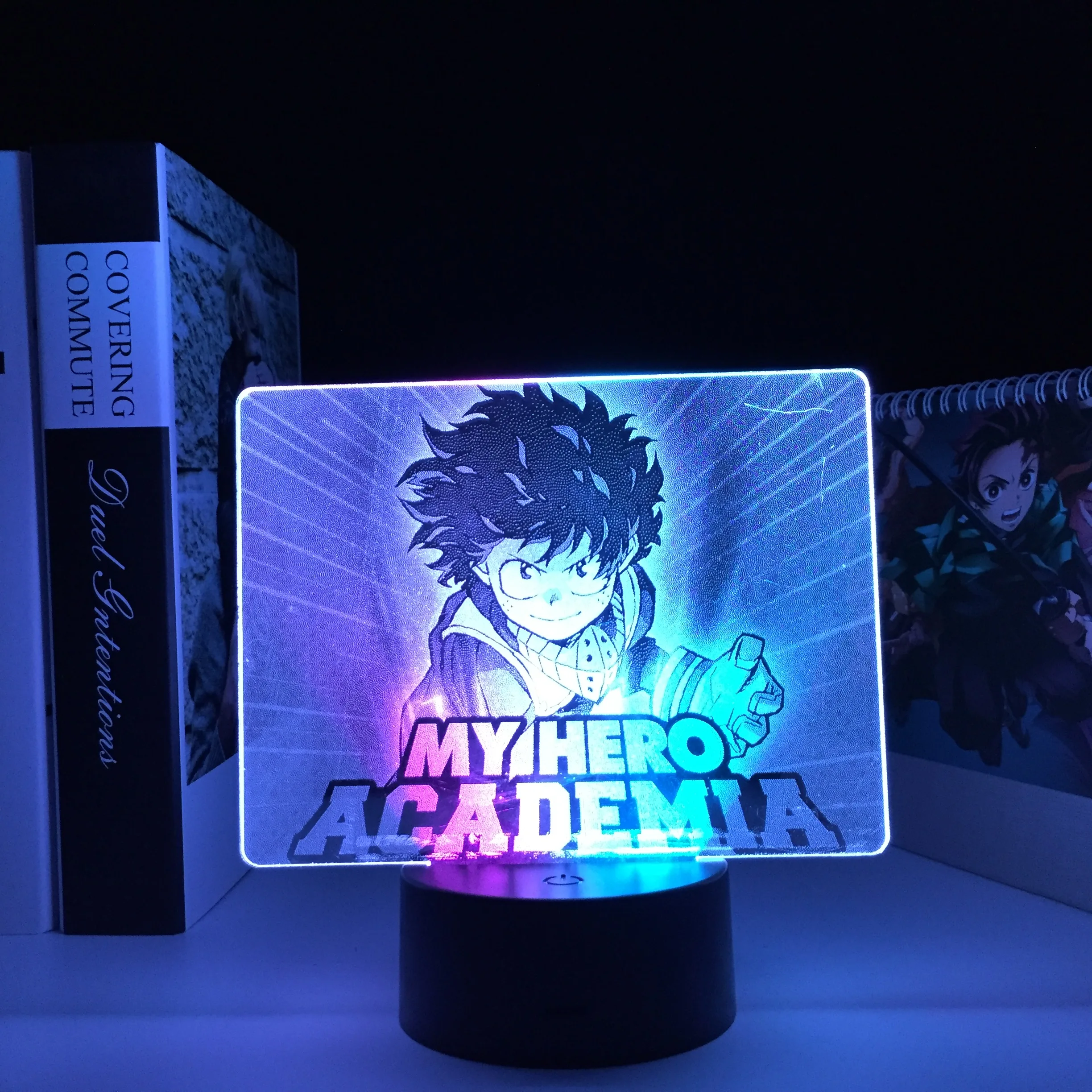 

Anime My Hero Academia Midoriya Izuku Two Tone Color LED Light for Bedroom Deco Birthday Gift Manga Colorful Table Lamp Dropship