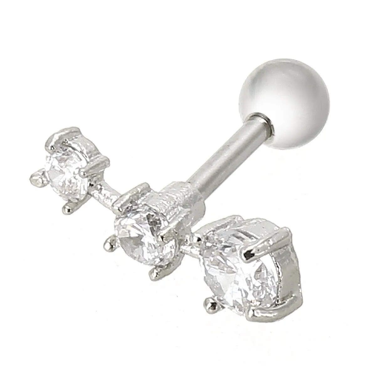 Fashion Earrings Cartilage Piercing Shellhard Barbell Opal Stone Crystal  Ear Stud Piercing Tragus For Women Body Jewelry 16G