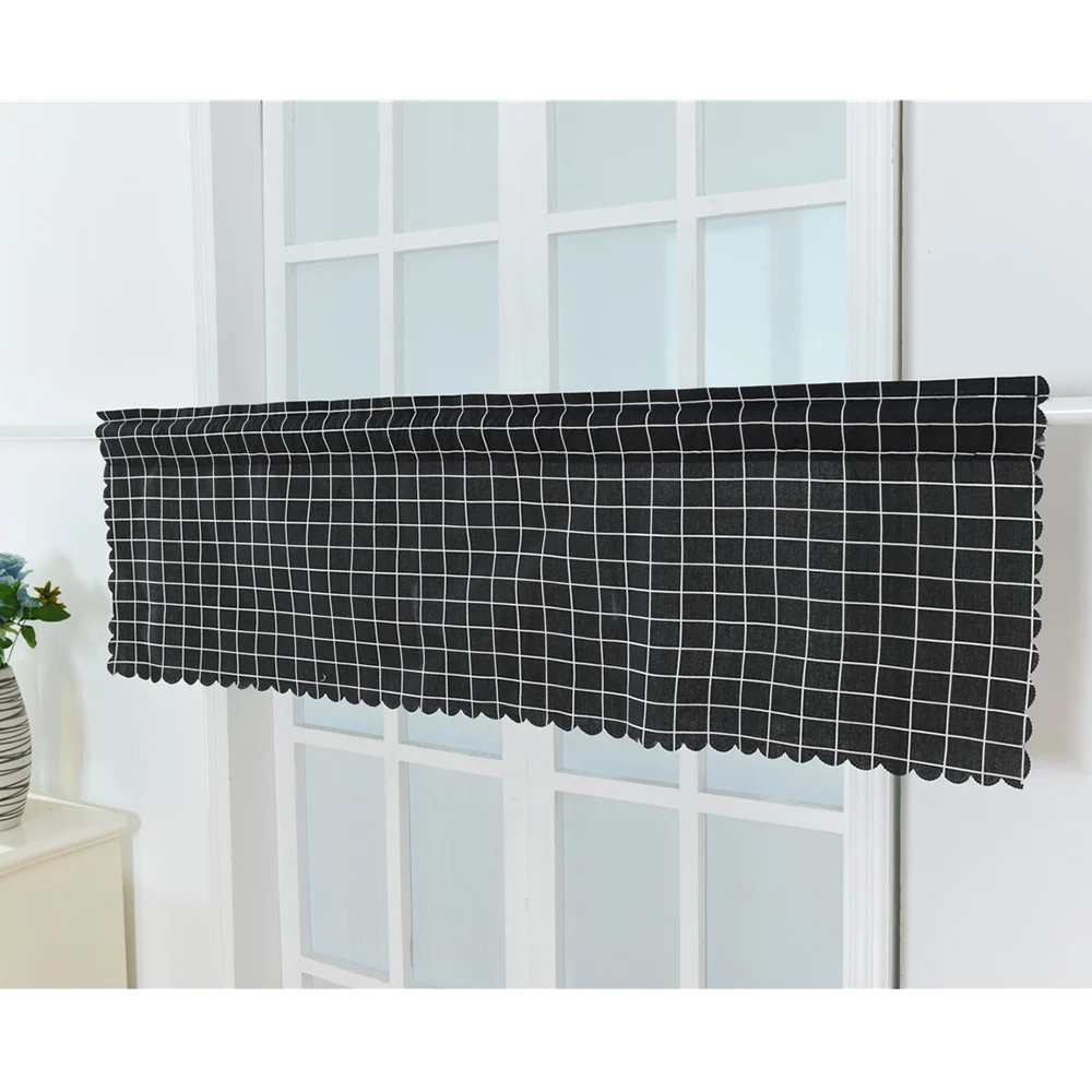 Затемняющие оконные шторы Valance в полоску короткие полупрозрачные для кухни с