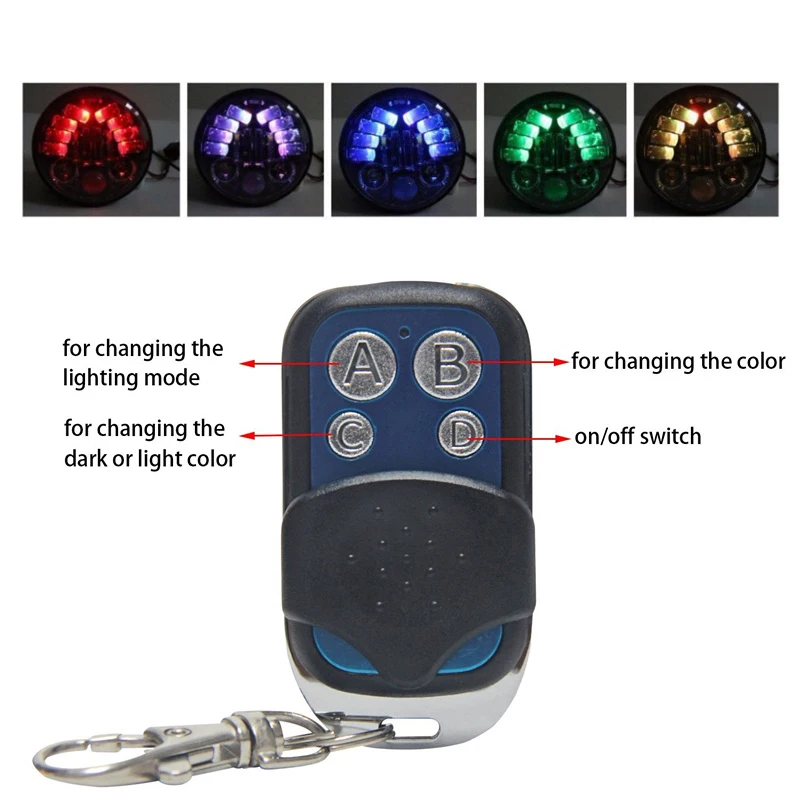 5 3/" 5,75 дюймов мотоциклетный Прожектор круглый RGB светодиодный налобный фонарь для Harley Softail Dyna Sportster 1 шт