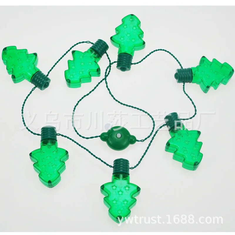 

Christmas LED Glowing Necklace Christmas Tree Lamp String Lights Neck Ring Party Activity Accessories Cross Border