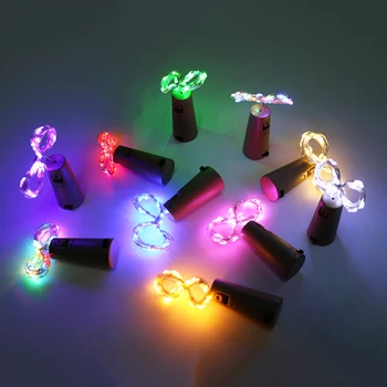 

2m 20LED Wine Bottle Lamp Cork Shaped DIY String Lights Fairy Lights Garland Home Christmas Wedding Party Decoration