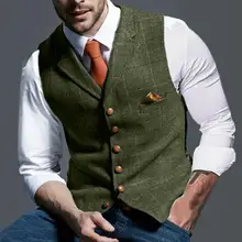 

Men Vest Turn-down Collar Sleeveless Punk Style Single-breasted Men Waistcoat for Business Suits & Blazer Vests