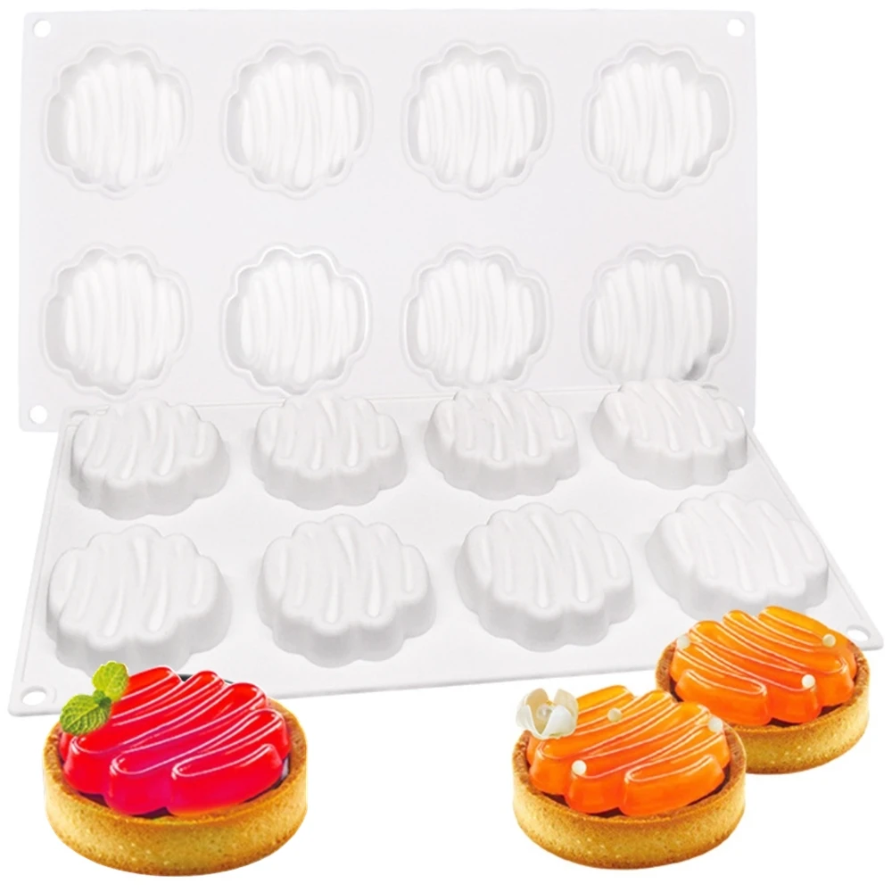 

8 Cavity 3D Strip Silicone Cake Mold Tart Mould Baking Tools DIY Mousse Dessert Bakeware Cooking Decorating Tools Moulds