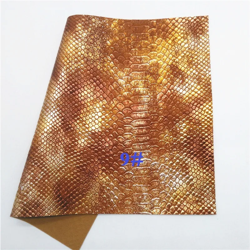 Glitterwishcome 21X29 см A4 размер винил для бантов металлическая змеиная кожа, синтетическая искусственная кожа листы для бантов, GM494A - Цвет: 9