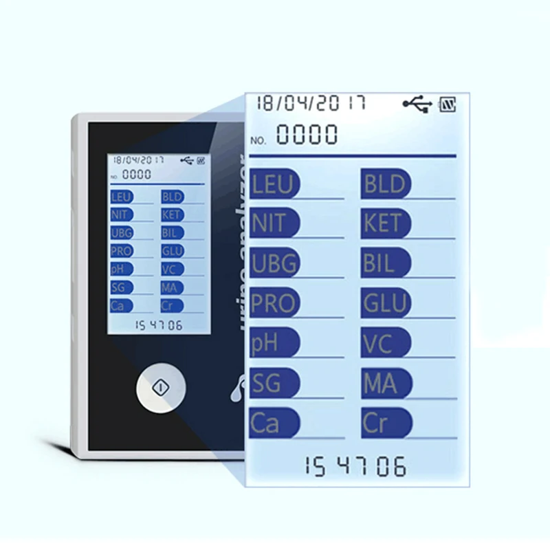 11 or 14 URINE Routine ANALYZER Bluetooth Portable urinalysis test machine 100 pcs Test Strips Renal function detector