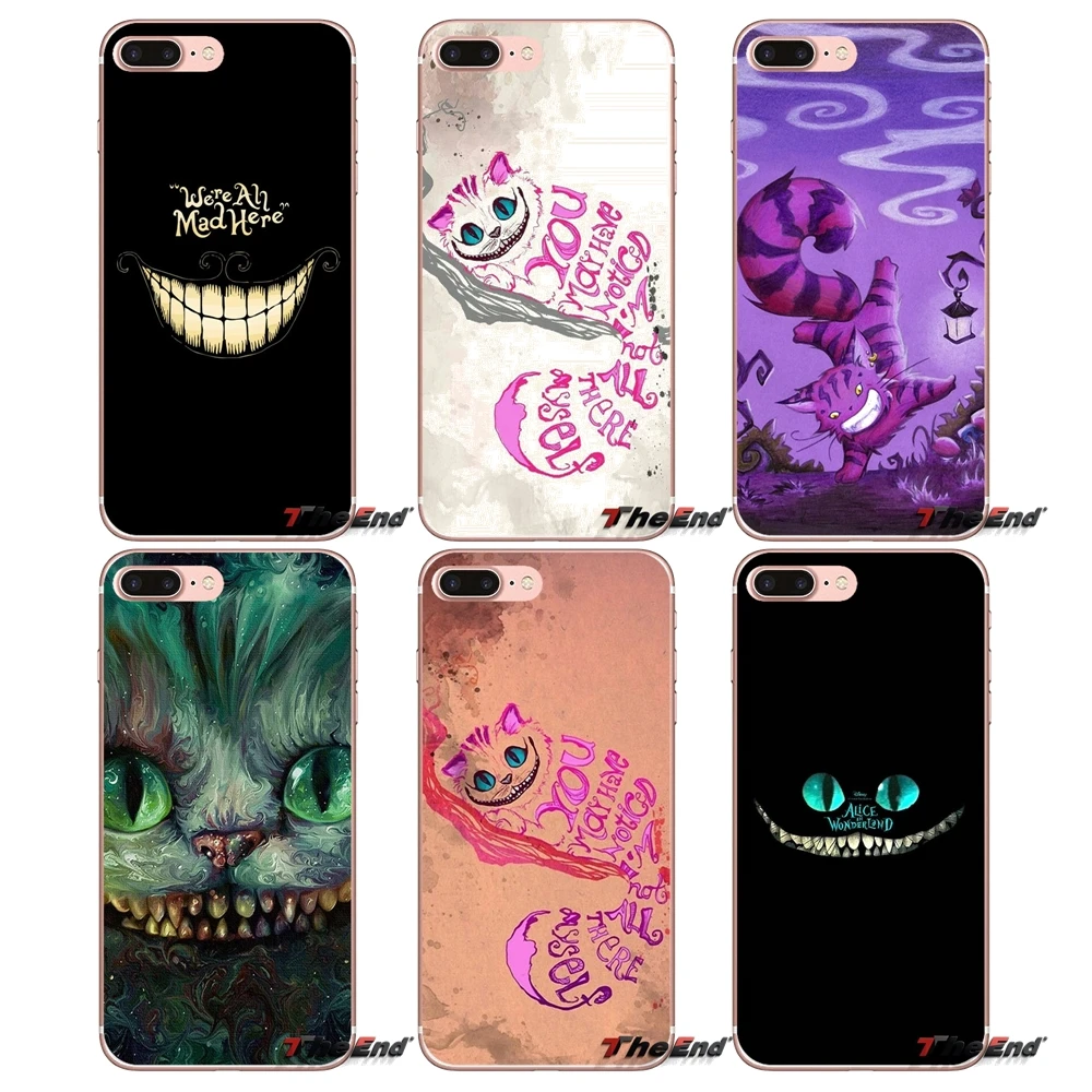 

anime Cheshire Cat alice in wonderland Case For Samsung Galaxy S9 Plus Note 8 One Plus oneplus 5T Meizu M5s LG V30 HTC U11