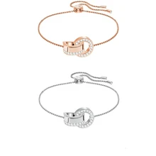 Высокое качество и изысканный счастливый двойной кнопка браслет ювелирный магазин женский стеклянный подарок