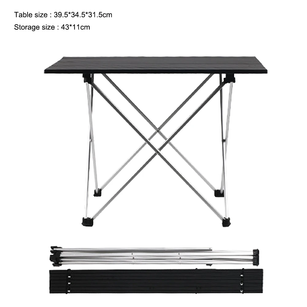 

Camping Table Aluminum Alloy Folding Camping Table Roll-Top Lightweight Portable Stable Versatile Picnic Tables