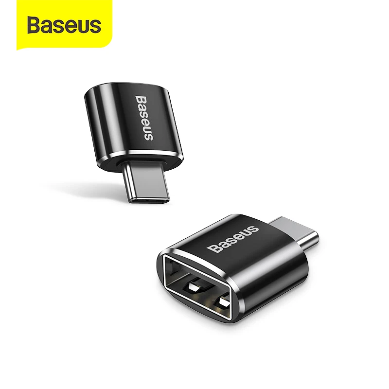 Barato Baseus USB C adaptador de OTG tipo C a USB Adaptador tipo-C OTG adaptador de Cable para Macbook Pro aire Samsung S20 S10 USB OTG 1gNWboGzV7D