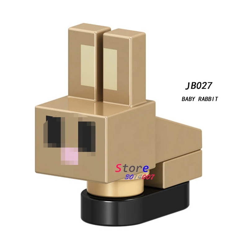 JB027 Одиночные строительные блоки мультфильм человек паук деревенский медведь лошадь звуковые пузыри DIY игрушки для детей - Цвет: JB027