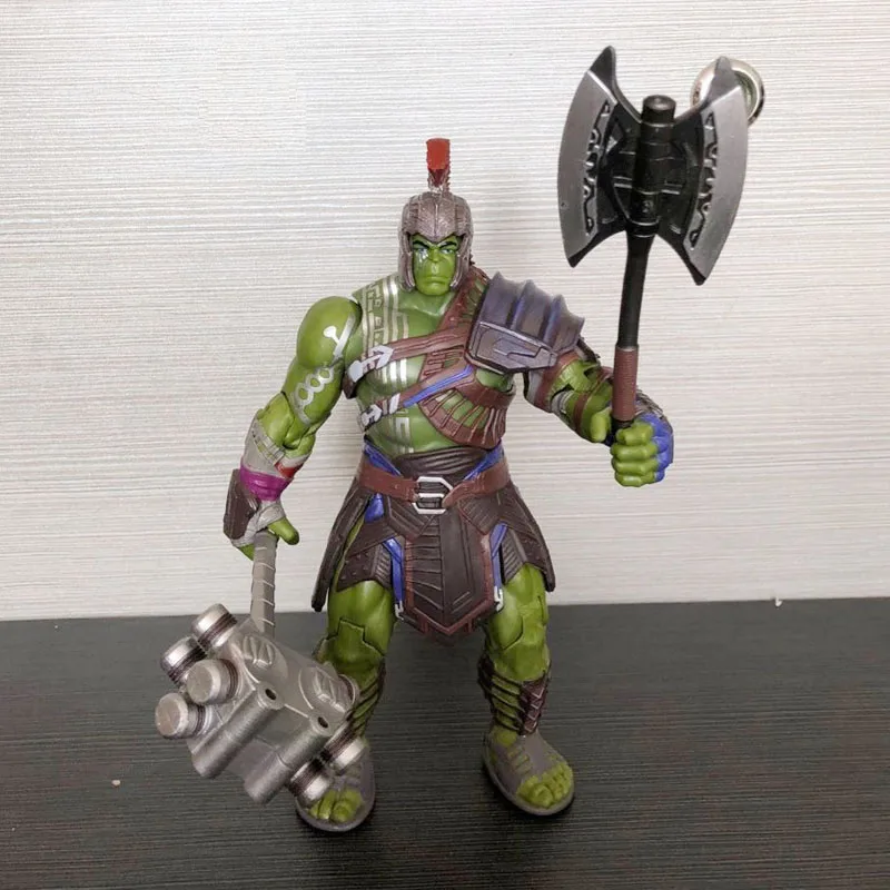 20cm Hulk 1 Военный молоток боевой топор Гладиатор Халк фигурка Мстители Тор 3 Ragnarok Броня ПВХ подвижная аниме модель игрушки 36 см подарок бесплатно - Цвет: 20cm Hulk 1