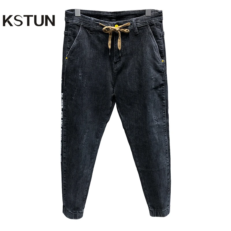 Мужские джинсы темно-серого цвета s темно-серые Стрейчевые джоггеры уличные