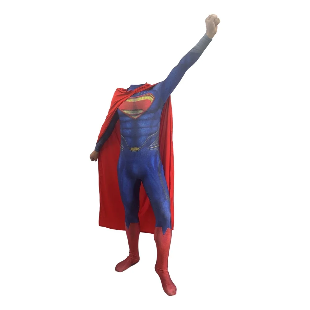 Супергерой Супермен: Человек из стали 2 маскарадные костюмы Кларк Кент для детей и взрослых зентай Комбинезоны плащ вечерние Хэллоуин новинка