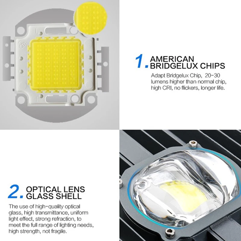 30W Led Street Light Waterproof Ip65 Road Street Flood Light Outdoor Garden Light Road Park Headlight Ac85-265V