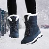 2022 Women Snow boots Waterproof Non-slip Parent-Child Winter Boots Thick Fur Platform Waterproof and Warm Shoes Plus Size 31-42 ► Photo 2/6