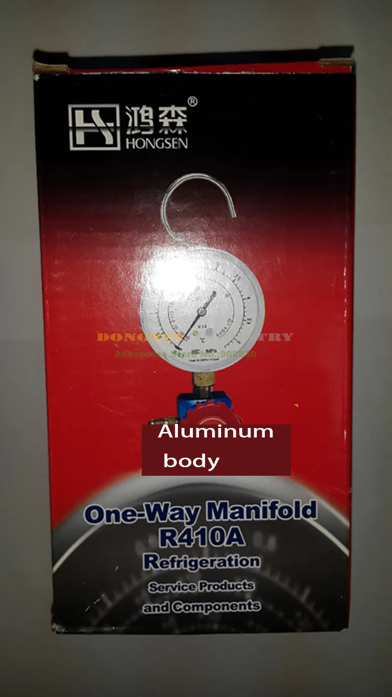 1-way R410 алюминиевый коллектор тела HS-468AH высокого давления одиночный Калибр для холодильного инструмента A/C