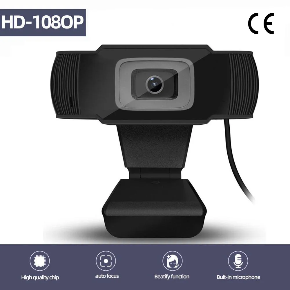 

Webcam 1080P Full HD Web Camera With Built-in Microphone USB Plug Web Cam For PC Computer Mac Laptop Desktop YouTube Skype Win10