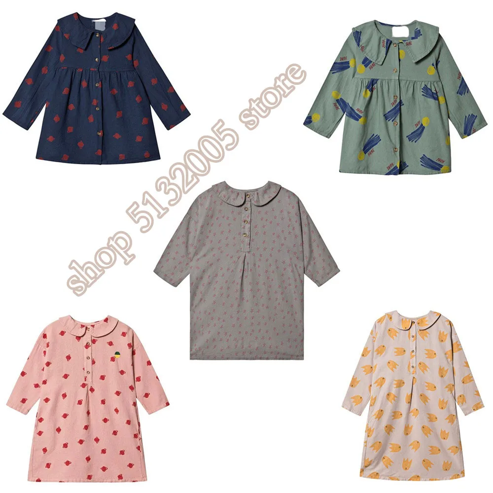 IN STOCK Autumn and Winter New Bo KIDS with The Series of Girls Dress Children's Printed Princess Dress