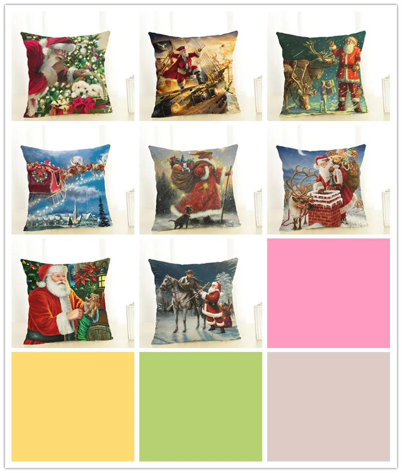 Merry Рождественский диван наволочка 45x45 см Санта Клаус подарки для детей наволочка домашняя декоративная льняная наволочка