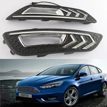 

1 Set LED DRL Daytime Running Lights Driving Fog Lamp Covers for Ford Focus 2015-2016
