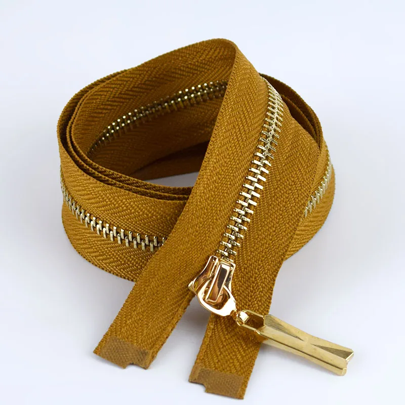 Camel Meetee 1 шт/2 шт 85 см красочные 5# Металлические молнии золотые зубы открывающийся автоматический замок украшения молния DIY сумки пошив костюма Материал - Цвет: Camel