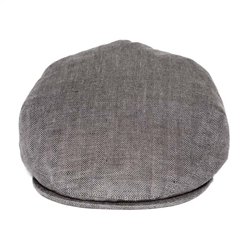 BOTVELA Men Cap Herringbone Linen Newsboy Caps High Quality Flat Caps Driver Ivy Hat Bakerboy Hats Cool Boina for Male - Image 3