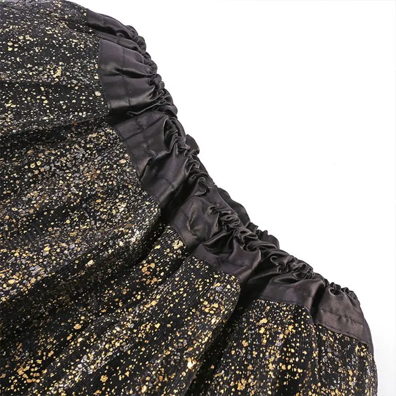 Infant Baby Girls Ballet Dance Tutu Skirt ballet tutu skirt children skirts 3 Layers Tulle Glitter Golden Sequins Fluffy Princess Mesh Pettiskirt 0-8 Year
