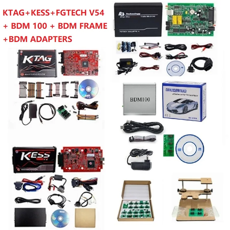 KESS Ktag Настройка ECU KESS V2 Master V5.017 V2.47 KTAG 7,020 OBD2 автомобиль/Грузовик программатор блока контроля окружающей среды ECU Ktag Адаптер BDM Fgtech Galletto V54 - Color: Fgtech 0475
