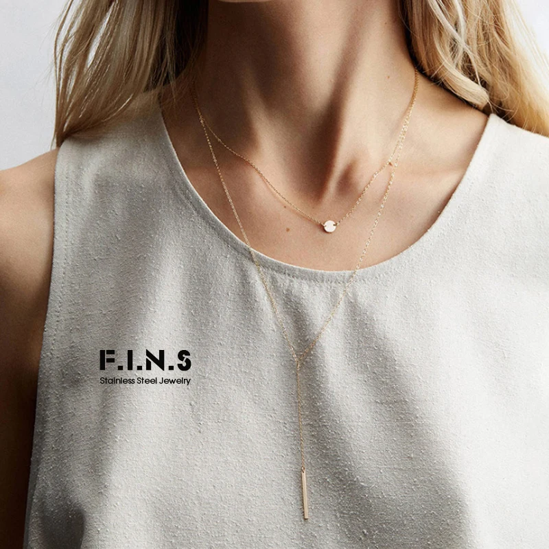 Ожерелье F.I. S. Chic маленькие круглые длинные подвески ожерелья для женщин изящное