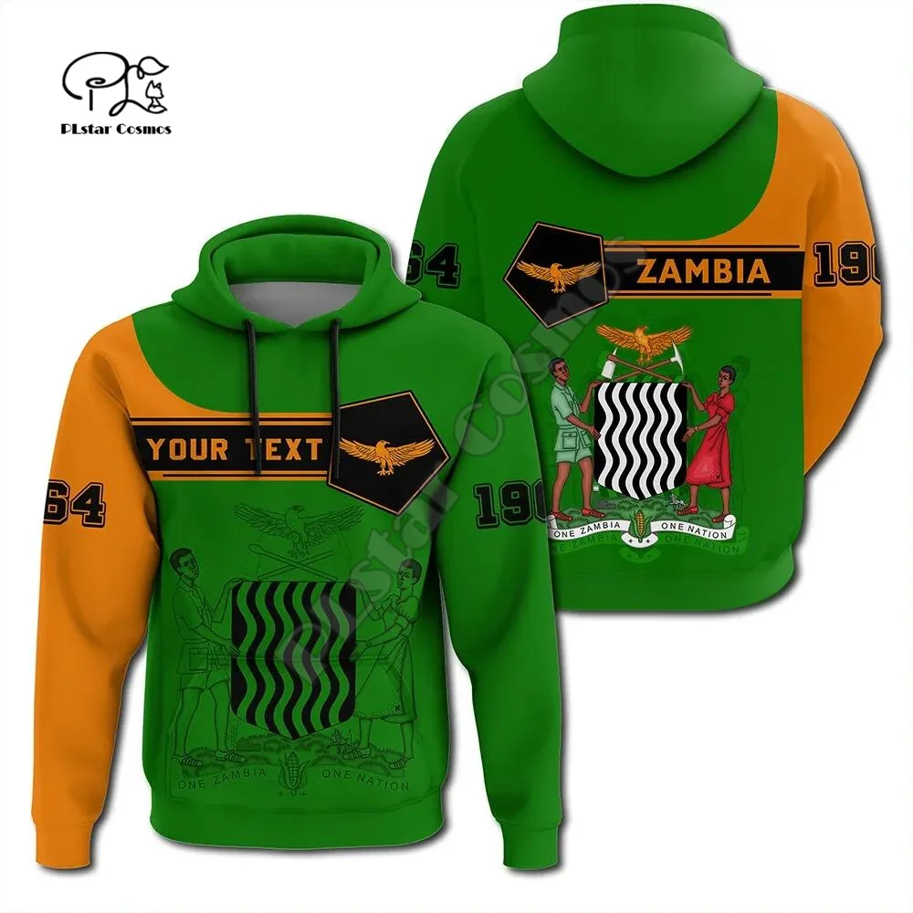 PLstar Cosmos Newest Africa Zambia Country Flag Tribe Culture Tattoo Pullover 3DPrint Men/Women Harajuku Autumn Funny Hoodies A3