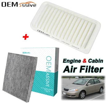 

Car Parts Engine Cabin Air Filter 17801-22020 88568-02020 Combo Set For Toyota Corolla Matrix E130 2003 2004 2005 2006 2007 2008
