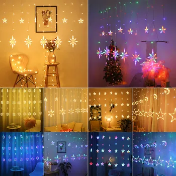 

Staraise Curtain Fairy String Light LED Christmas Decorations for Home with snowflake Christmas Light 2020 Navidad Ornament Gift