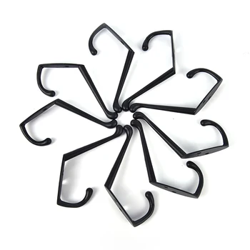 

9 Pack Heavy Duty Coat Hooks Wall Mounted For Hat Hardware Dual Prong Retro Coat Hanger With 20 Screws Black Color